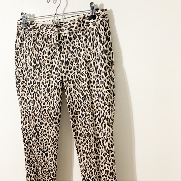 J. Crew Factory Stretch Cotton Blend City Fit Cheetah Animal Print Pants 🐆 - Picture 2 of 9